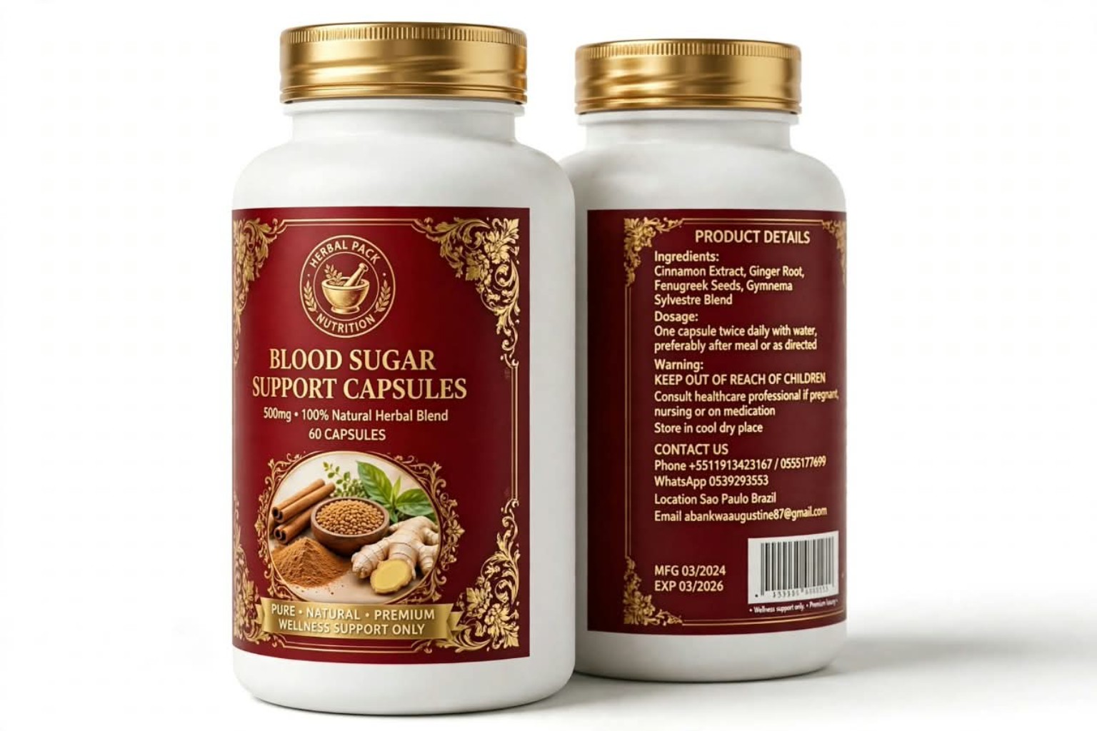 Blood Sugar Support Capsules bottle